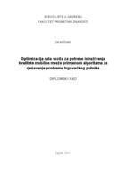 prikaz prve stranice dokumenta Optimizacija ruta vozila za potrebe istraživanja kvalitete mobilne mreže primjenom algoritama za rješavanje problema trgovačkog putnika