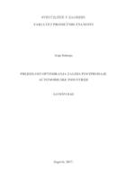prikaz prve stranice dokumenta Prijedlozi optimiranja zaliha postprodaje automobilske industrije