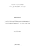 prikaz prve stranice dokumenta Analiza širokopojasnog pristupa Internetu primjenom višekriterijske metode PROMETHEE