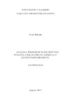 prikaz prve stranice dokumenta Analiza primjene električnog pogona s ekološkog aspekta u cestovnom prometu