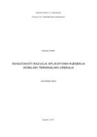 prikaz prve stranice dokumenta Mogućnosti razvoja aplikativnih rješenja mobilnih terminalnih uređaja