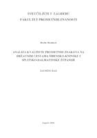 prikaz prve stranice dokumenta Analiza kvalitete prometnih znakova na državnim cestama Šibensko-kninske i Splitsko-dalmatinske županije