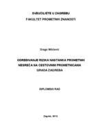 prikaz prve stranice dokumenta Određivanje rizika nastanka prometnih nesreća na cestovnim prometnicama Grada Zagreba