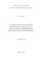 prikaz prve stranice dokumenta Utvrđivanje učinjenih RTF pogrešaka studenata na simulatoru aerodromske kontrole zračnog prometa