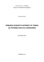 prikaz prve stranice dokumenta Primjena koncepta Internet of Things za potrebe sustava carsharing
