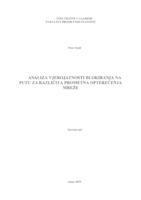 prikaz prve stranice dokumenta Analiza vjerojatnosti blokiranja na putu za različita prometna opterećenja mreže