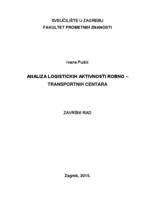 prikaz prve stranice dokumenta Analiza logističkih aktivnosti robno-transportnih centara