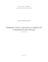 prikaz prve stranice dokumenta Određivanje naknada za prelete i terminalne usluge