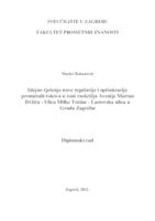 prikaz prve stranice dokumenta Idejno rješenje nove regulacije i optimizacije prometnih tokova u zoni raskrižja Avenije Marina Držića - Ulica Milke Trnine - Lastovska ulica u Gradu Zagrebu.