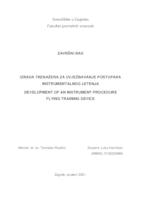 prikaz prve stranice dokumenta Izrada trenažera za uvježbavanje postupaka instrumentalnog letenja