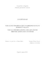 prikaz prve stranice dokumenta Vizualne informacije i napredni sustavi pomoći vozaču