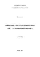 prikaz prve stranice dokumenta Određivanje zaustavnog puta motornog vozila u funkciji sigurnosti prometa