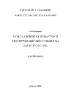 prikaz prve stranice dokumenta Utjecaj tehničke ispravnosti cestovnih motornih vozila na zaštitu okoliša