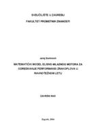 prikaz prve stranice dokumenta Matematički model elisno - mlaznog motora za određivanje performansi zrakoplova u ravnotežnom letu