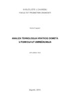 prikaz prve stranice dokumenta Analiza tehnologija kratkog dometa u funkciji IoT umrežavanja