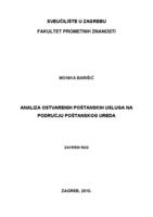 prikaz prve stranice dokumenta Analiza ostvarenih poštanskih usluga na području poštanskog ureda