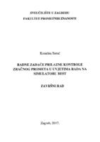 prikaz prve stranice dokumenta Radne zadaće prilazne kontrole zračnog prometa u uvjetima rada na simulatoru BEST