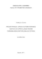 prikaz prve stranice dokumenta Projektiranje i izrada automatiziranog sustava za upravljanje radom turbomlaznog motora malog potiska