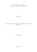 prikaz prve stranice dokumenta Analiza resursa kod planiranja logističkih procesa