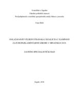 prikaz prve stranice dokumenta Oglašavanje velikih stranaka i koalicija u kampanji za europarlamentarne izbore  u Hrvatskoj 2019. godine