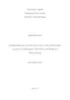prikaz prve stranice dokumenta Koordinacija javnih politika i ostvarivanje ciljeva kohezijske politike u RH