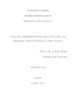 prikaz prve stranice dokumenta Analiza medijskog diskursa o islamu na primjeru news portala u Hrvatskoj