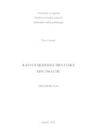 prikaz prve stranice dokumenta Razvoj moderne hrvatske diplomacije