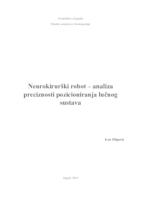 prikaz prve stranice dokumenta Analiza točnosti pozicioniranja neurokirurškog robota