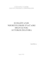 prikaz prve stranice dokumenta Istraživanje mjeriteljskih značajki digitalnog autokolimatora