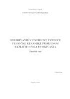 prikaz prve stranice dokumenta Određivanje Vickersove tvrdoće tehničke keramike primjenom različitih sila utiskivanja