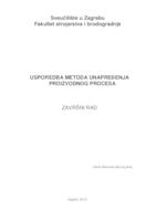 prikaz prve stranice dokumenta Usporedba metoda unapređenja proizvodnog procesa