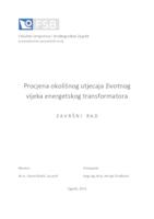 prikaz prve stranice dokumenta Procjena okolišnog utjecaja životnog vijeka energetskog transformatora