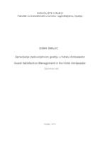 prikaz prve stranice dokumenta Upravljanje zadovoljstvom gostiju u hotelu Ambasador