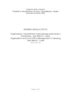 prikaz prve stranice dokumenta Organizacija i menadžment recepcijskoga poslovanja u Autokampu "San Marino" Lopar