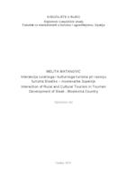 prikaz prve stranice dokumenta Interakcija ruralnoga i kulturnoga turizma pri razvoju turizma Sisačko-moslavačke županije