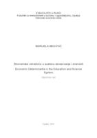 prikaz prve stranice dokumenta Ekonomske odrednice u sustavu obrazovanja i znanosti