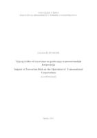 prikaz prve stranice dokumenta Utjecaj rizika od terorizma na poslovanje transnacionalnih korporacija
