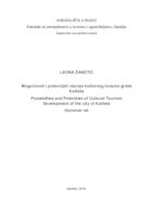 prikaz prve stranice dokumenta Mogućnosti i potencijali razvoja kulturnoga turizma grada Kaštela