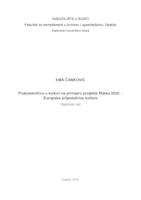 prikaz prve stranice dokumenta Poduzetništvo u kulturi na primjeru projekta Rijeka 2020. - Europska prijestolnica kulture