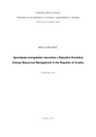 prikaz prve stranice dokumenta Upravljanje energetskim resursima u Republici Hrvatskoj