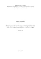 prikaz prve stranice dokumenta Stanje i perspektiva kulturnoga turizma grada Zagreba