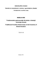 prikaz prve stranice dokumenta Tradiocionalna gastronomija Hrvatske u funkciji stvaranja brenda