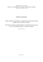prikaz prve stranice dokumenta Uloga kvalitete i standarda u uspješnosti poslovanja Hotela Matija Gubec Stubičke Toplice