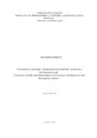 prikaz prve stranice dokumenta Forenzična revizija i edukacija forenzičnih revizora u Europskoj uniji