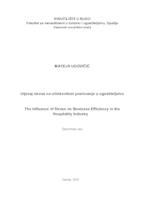 prikaz prve stranice dokumenta Utjecaj stresa na učinkovitost poslovanja u ugostiteljstvu