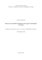 prikaz prve stranice dokumenta Indikatori održivoga razvoja s osvrtom na Republiku Hrvatsku