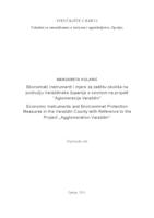 prikaz prve stranice dokumenta Ekonomski instrumenti i mjere za zaštitu okoliša na području Varaždinske županije s osvrtom na projekt "Aglomeracija Varaždin"