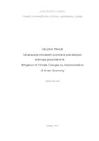 prikaz prve stranice dokumenta Ublažavanje klimatskih promjena pokretanjem zelenoga gospodarstva
