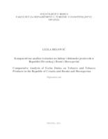 prikaz prve stranice dokumenta Komparativna analiza trošarina na duhan i duhanske proizvode u Republici Hrvatskoj i Bosni i Hercegovini