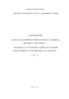 prikaz prve stranice dokumenta Utjecaj ekonomske krize na razvoj turizma u Republici Hrvatskoj